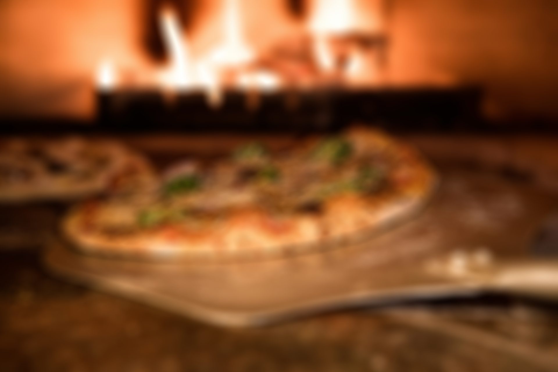 Pizza fresh out of the oven